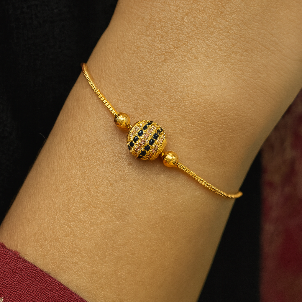 Adjustable Bracelet-80 (Black) (Ball)