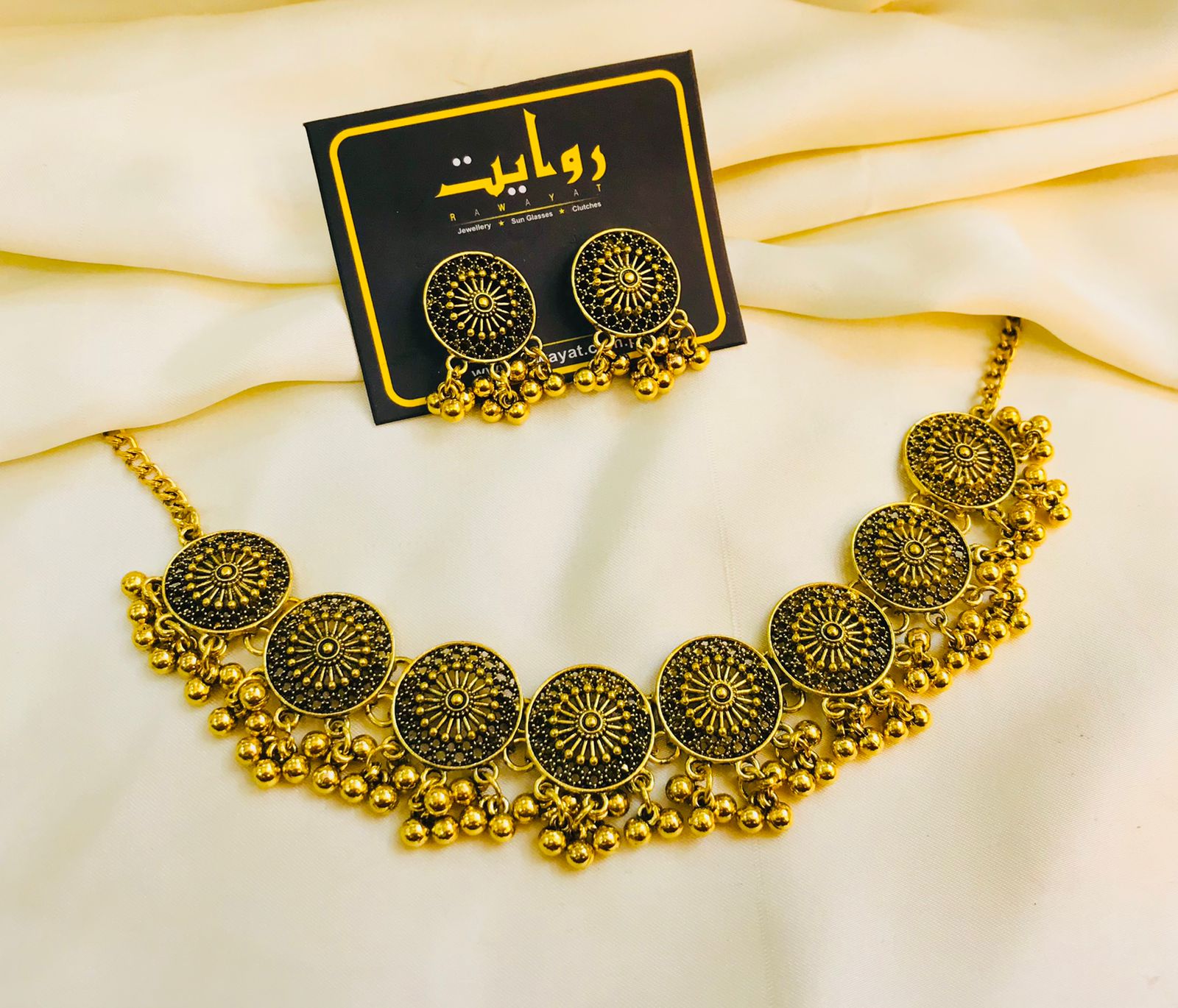 Oxidized Necklace-44 (Golden)